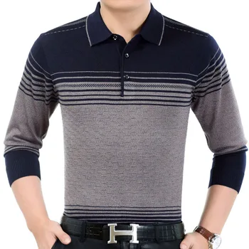 

2019 brand long sleeve striped polo shirt men pol cotton fitness camisa masculina bodybuilding mens polos shirts poloshirt 5033