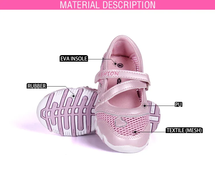 UOVO Spring Shoes For Kids Girls Princess Shoes 2020 Breathable Mesh Shoes For Little Girls Cartoon Flats Children Size 27#-33#