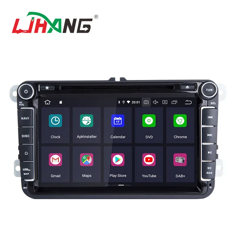 Top LJHANG 2 Din Android 9.0 Car DVD Player For VW Volkswagen SKODA GOLF 5 6 POLO PASSAT B6 JETTA TIGU0AN GPS Navigation Radio WIFI 1