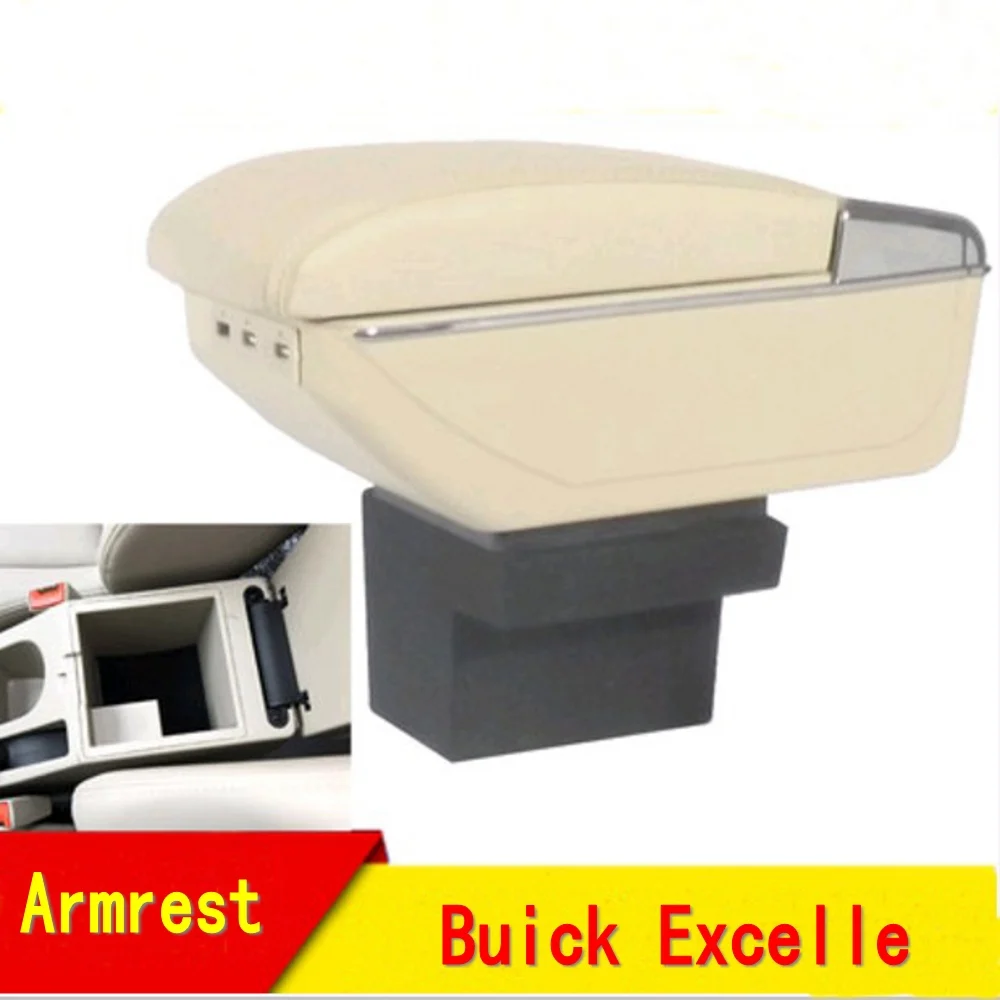 

For Buick Excelle HRV armrest box central Store content Storage box with cup holder ashtray USB interface