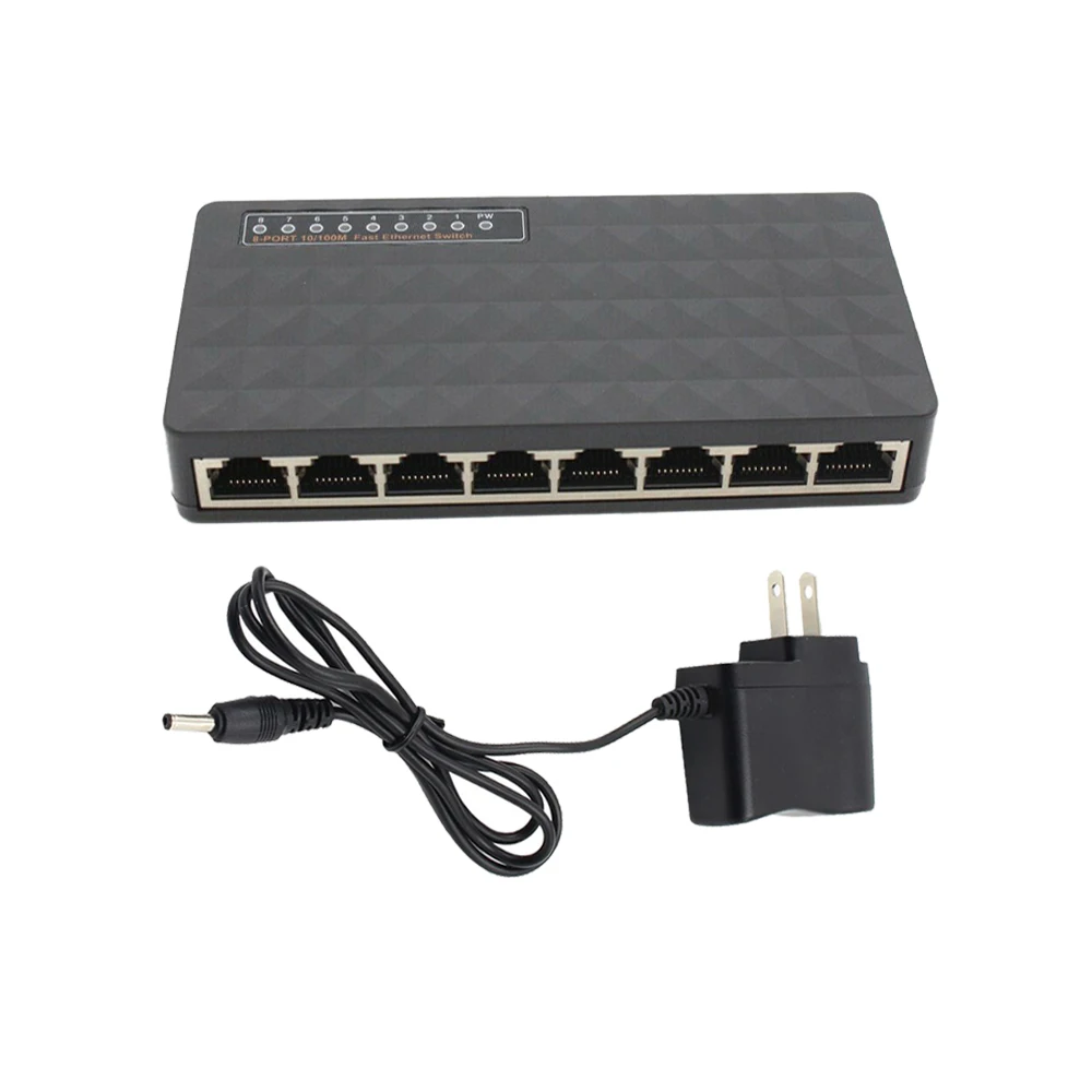 

Free Setup 8-Port 10/100/1000Mbps Gigabit LAN Ethernet Network Switch HUB Desktop Adapter Plug And Play