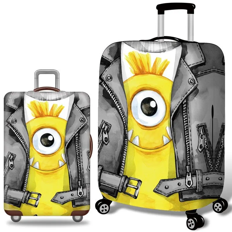 Travel Luggage Suitcase Protective Cover Apply To 19''-32'' Suitcase Trolley Case Thick Elastic Cartoon Cover Travel Accessories