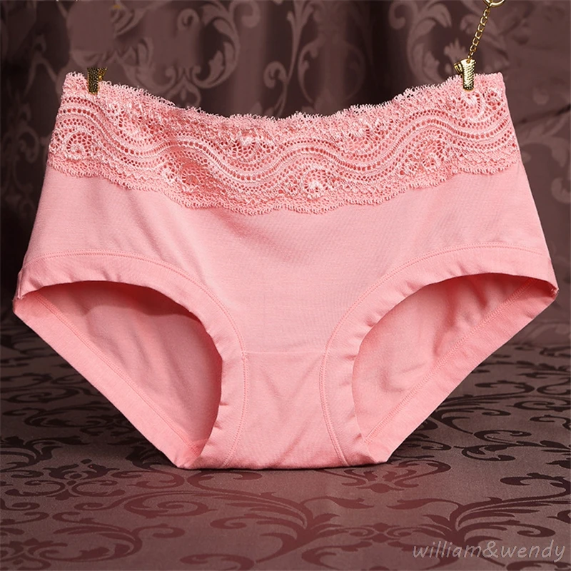 Women Sexy Lace Modal Cotton Panties For Girl Briefs Female Underwear