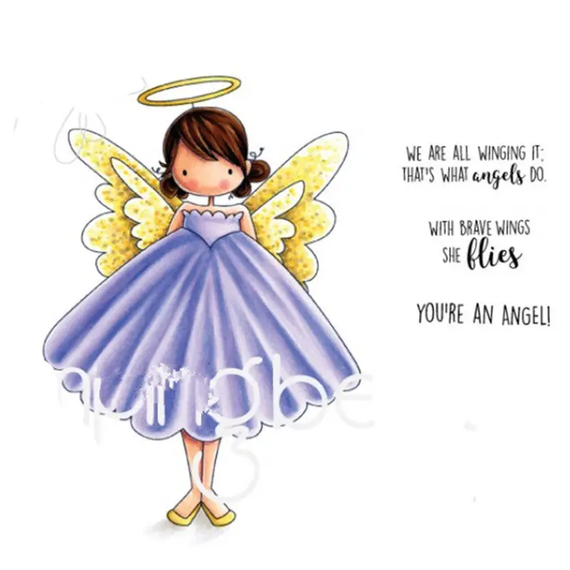 

Transparent Clear Silicone Stamps for DIY Scrapbooking Card Making diy photo Roller album Decorative Cartoon angel Girl
