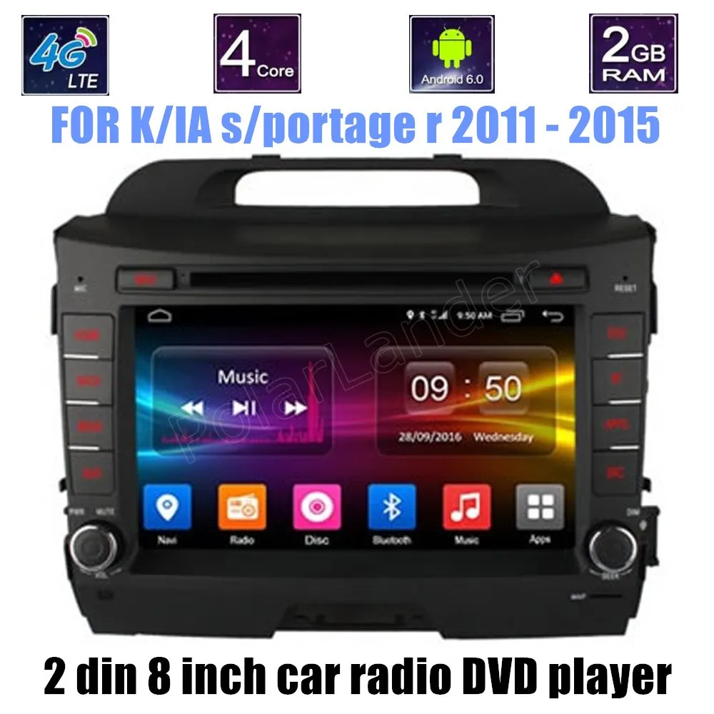 Четырехъядерный Android 6,0 для KIA sportage r 2011-2015 автомобильный dvd-плеер GPS TV 4G радио поддержка задней камеры сенсорный экран