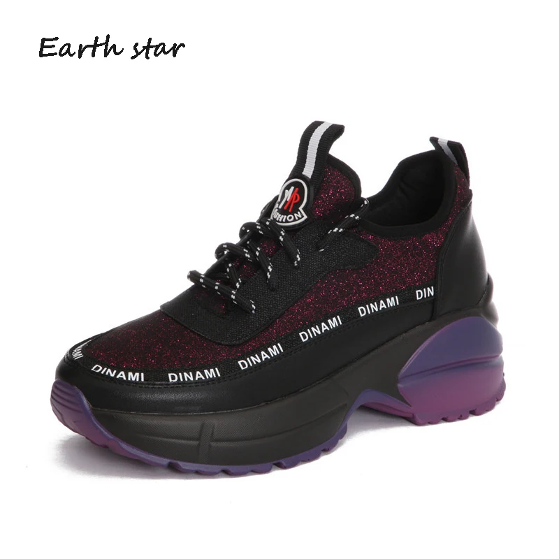 

Casual Shoes Women Fashion Brand Glitter Sneakers Platform zapatos de mujer Lady Sequin chaussure Spring Female footware Bling