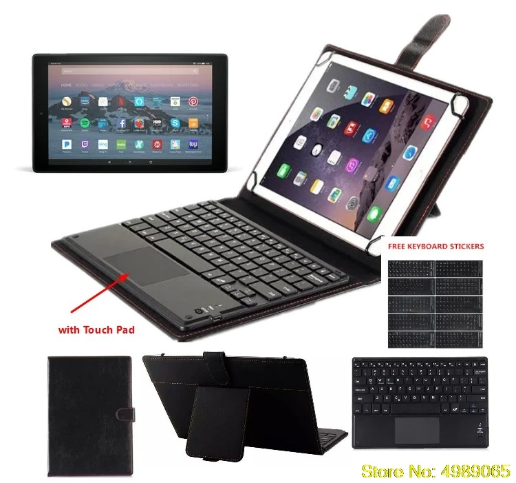 For Fire Hd 10 10.1 Inch Tablet Bluetooth Touchpad Keyboard Suitable
