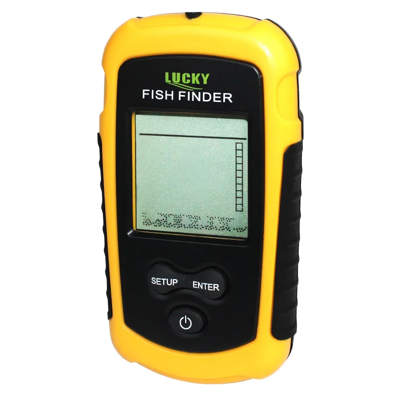 Portable Fish Finder Echo Sonar Alarm Sensor Transducer Fishfinder Anti-UV LCD 