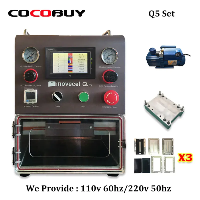 

Novecel Q5 Laminating Machine Set All In One Vacuum Laminator LCD Repair Machine