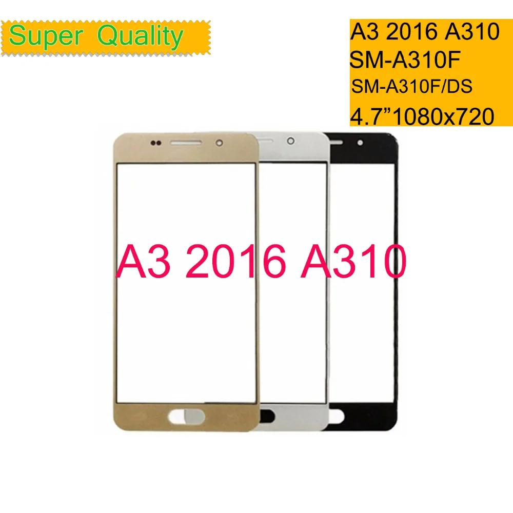 Для Samsung Galaxy A3 2016 A310 сенсорный экран для A310F передняя стеклянная панель внешнее