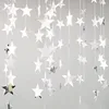 4M Bright Gold Silver Paper Garland Star String Banners Wedding Banner For Party Home Wall Hanging Decoration baby shower favors ► Photo 2/6