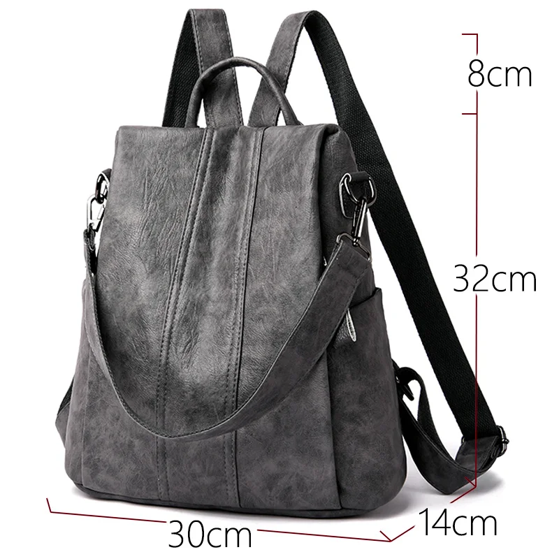 Женский кожаный рюкзак, многофункциональный рюкзак, повседневный Противоугонный рюкзак для девочек-подростков, школьный ранец, Sac A Dos mochila