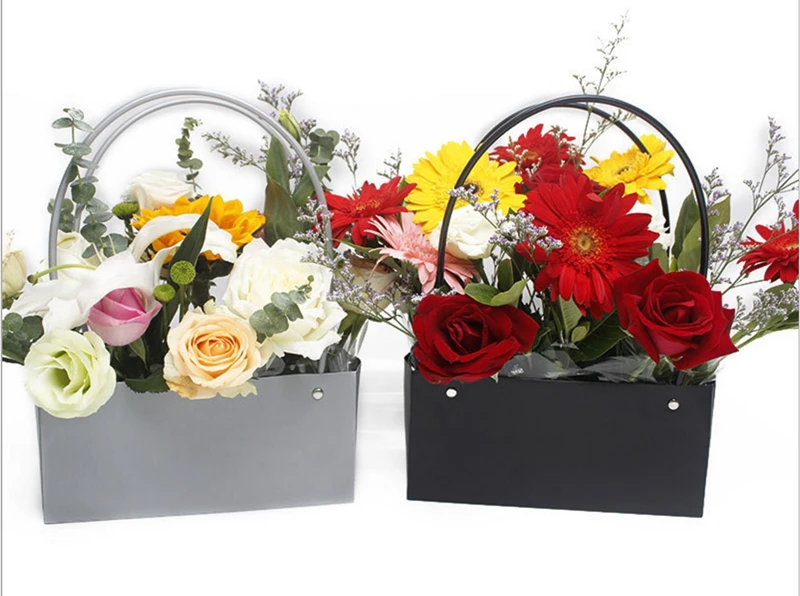 5pcs Paper Bag for Flowers Packaging Gift Boxes Bouquet Florist Supplies 6 Styles For Valentines