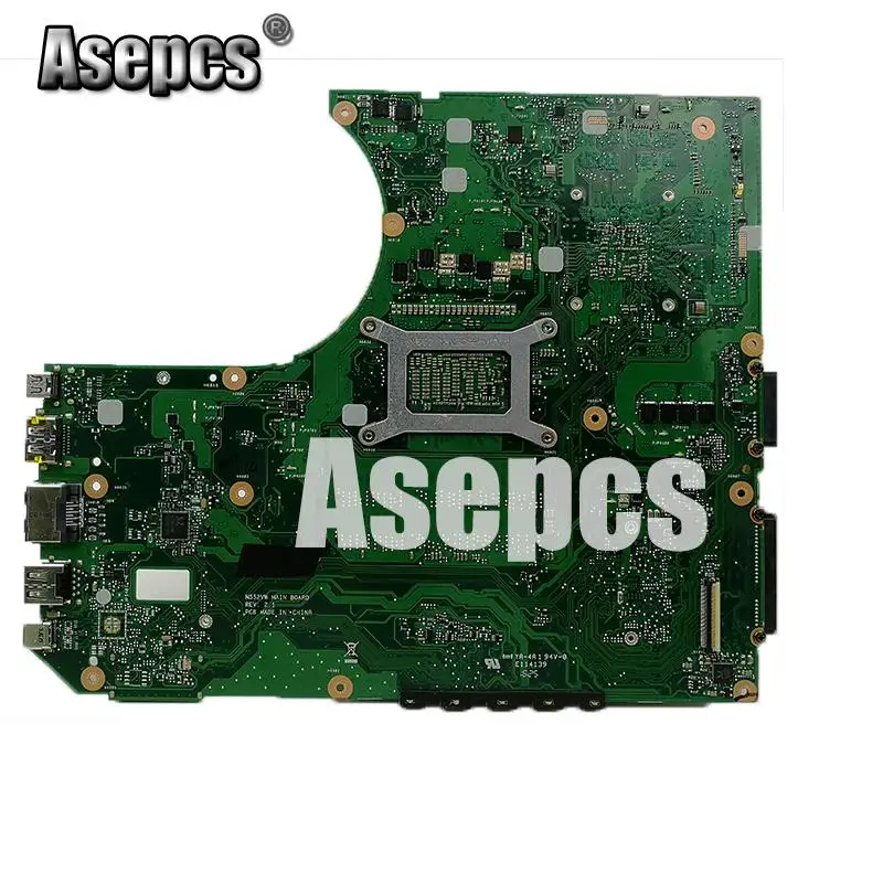 Asepcs N552VX Laptop motherboard for ASUS VivoBook Pro N552VX N552V N552 Test original mainboard I5-6300HQ GTX950M