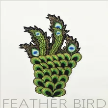 Tide чистая ручная вышивка куполообразная Павлин перо Крылья Вышивка Одежда Аксессуары родитель-ребенок тканевая паста