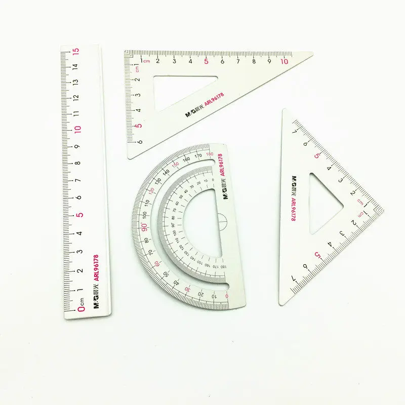 4 шт./1 упаковка квадратная треугольная линейка из алюминиевого сплава|set square|triangle
