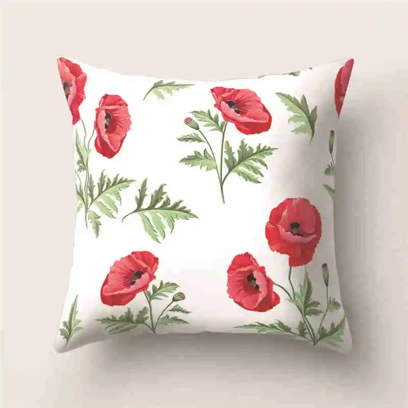 

Vintage Tropical Rainforest Flower Plant Polyester Sofa Cushion Leaf Geometry Wedding Decor Chair Pillow Almofada Boho