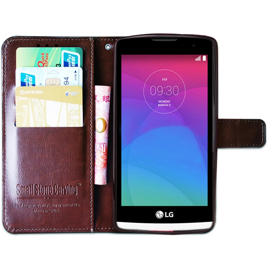 Роскошный кожаный чехол бумажник с откидной крышкой для LG Leon C40 C50 4G LTE H340N H320 H 324 H324