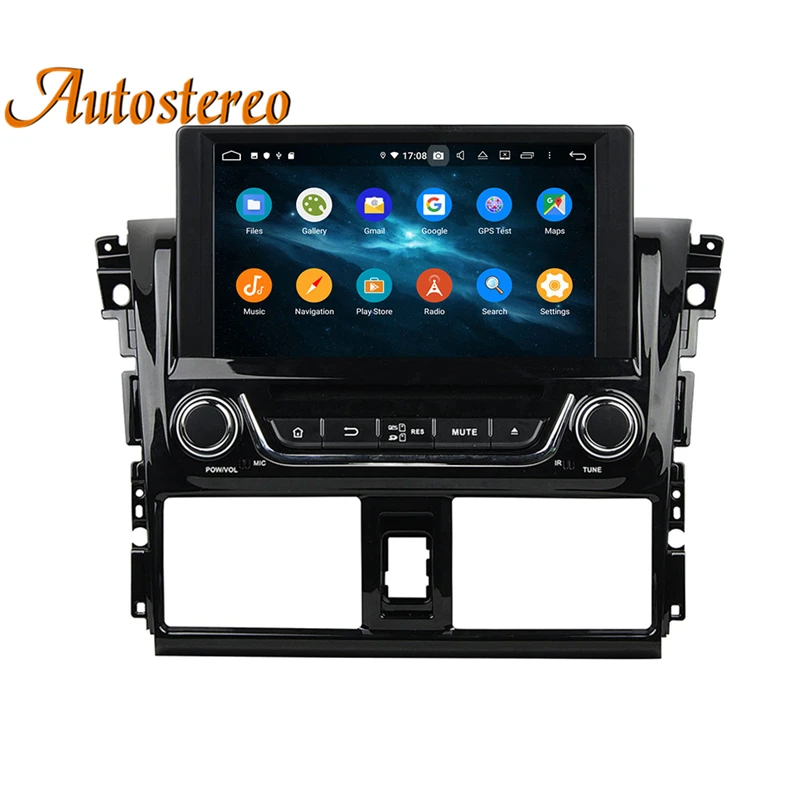 Best DSP Autostereo Android 9.0 Car DVD Player GPS navigation For Toyota YARIS 2013-2015 head unit multimedia player tape recorder 1