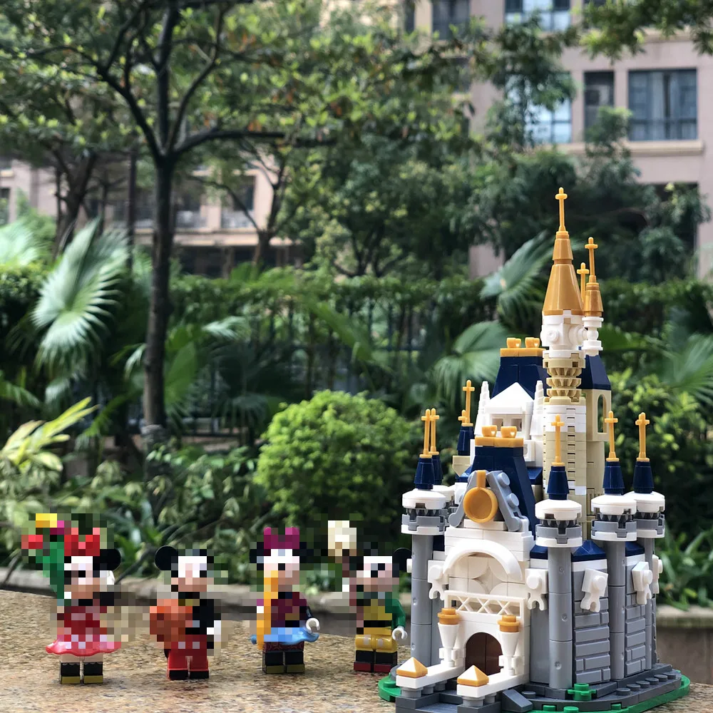 

NEW SY6584 Disneyed Castle Princess Set Figures Micky Mouse Building Blocks Toys Compatible 71040 Friends City 16008