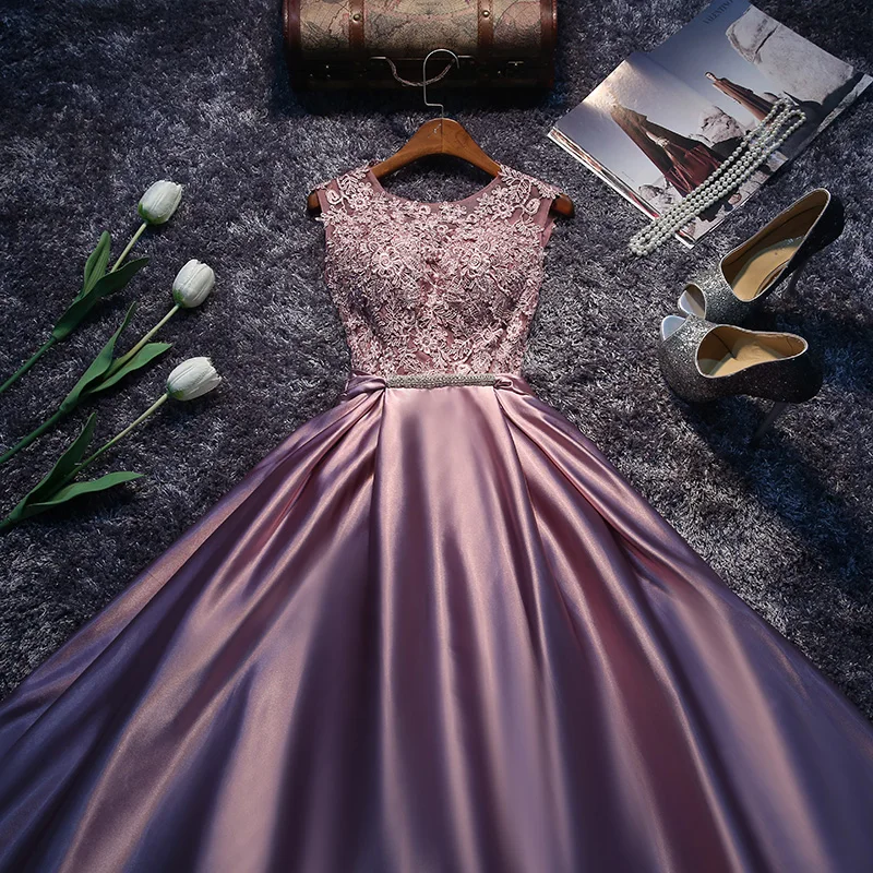 

New arrival red blue pink purple floor length lady girl women princess bridesmaid banquet party ball dress gown