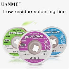 UANME Japan GOOT RoHS MSDS Desoldering Wick 1.5m Remove Solder for Repairing PCB RMA Precision Work with Non-chlorine Flux