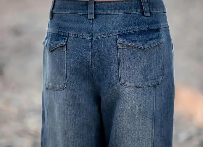 Модные джинсы для девочек, женские повседневные брюки, XXXL, светло-голубые свободные ультра-широкие брюки, женские хлопковые брюки