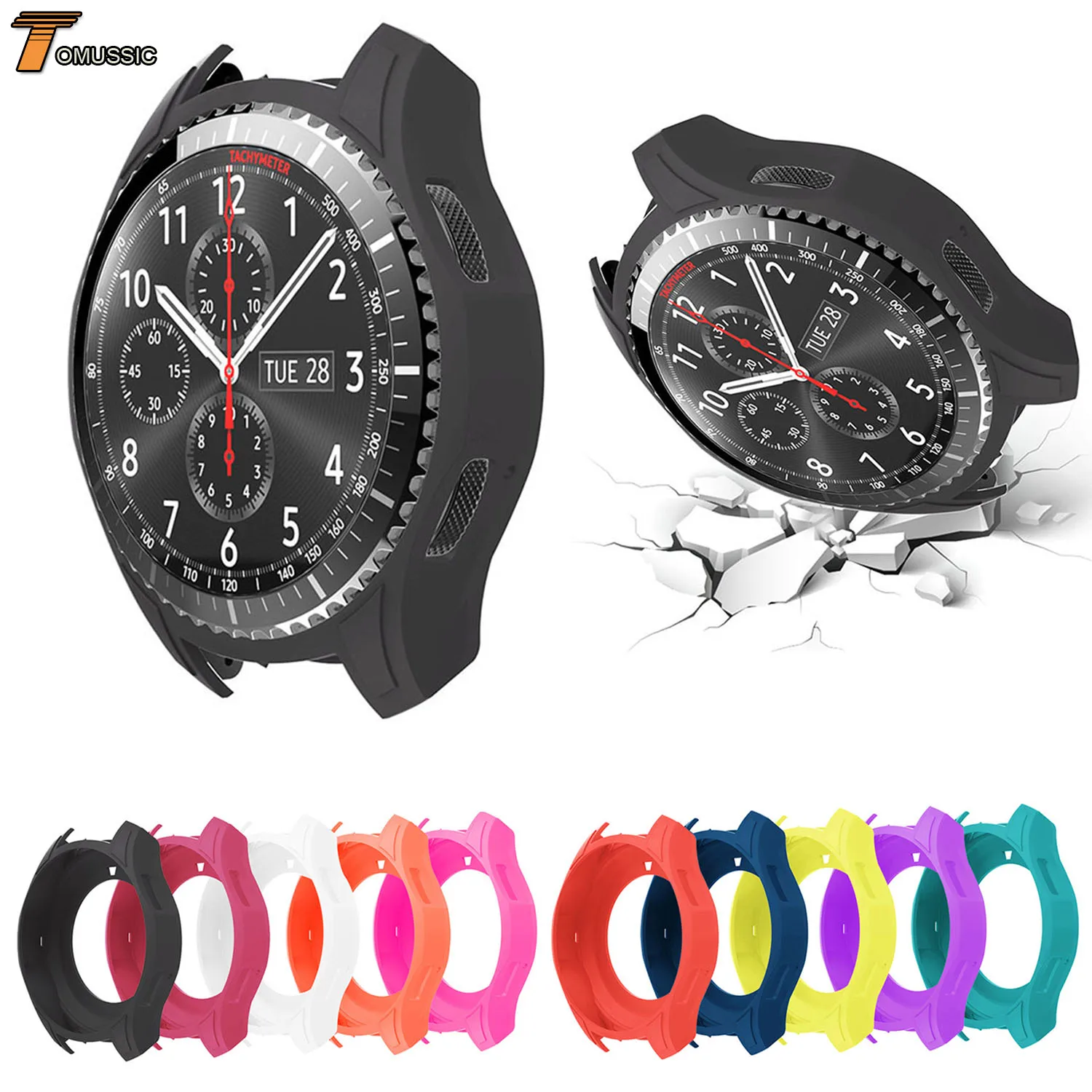 

Soft Silicone Watch Cover for Samsung Galaxy Watch 46mm Smart Watch Case Shell for Samsung Gear S3 Frontier Cover