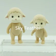 2pcs pack Sheep without cloth Sylvanian Family original Figures Anime Cartoon figures dolls Toys Child Toys