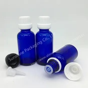 

500pcs 30ml Glass Bottles,Reagents Bottle With Orifice Reducer&Theftproof Cap Bottle Blue Glass Bottle Free Shipping