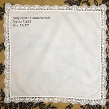 Набор из 12 модных свадебных носовых платков, белые хлопковые кружевные женские платки, винтажные вышитые носовые платки для невесты, подарки 1" x12"-дюймов