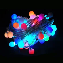 EU Plug LED Light String Frosted Ball LED Christmas Decoration Lights Chandelier String Christmas Lights Bar Festival Lighting