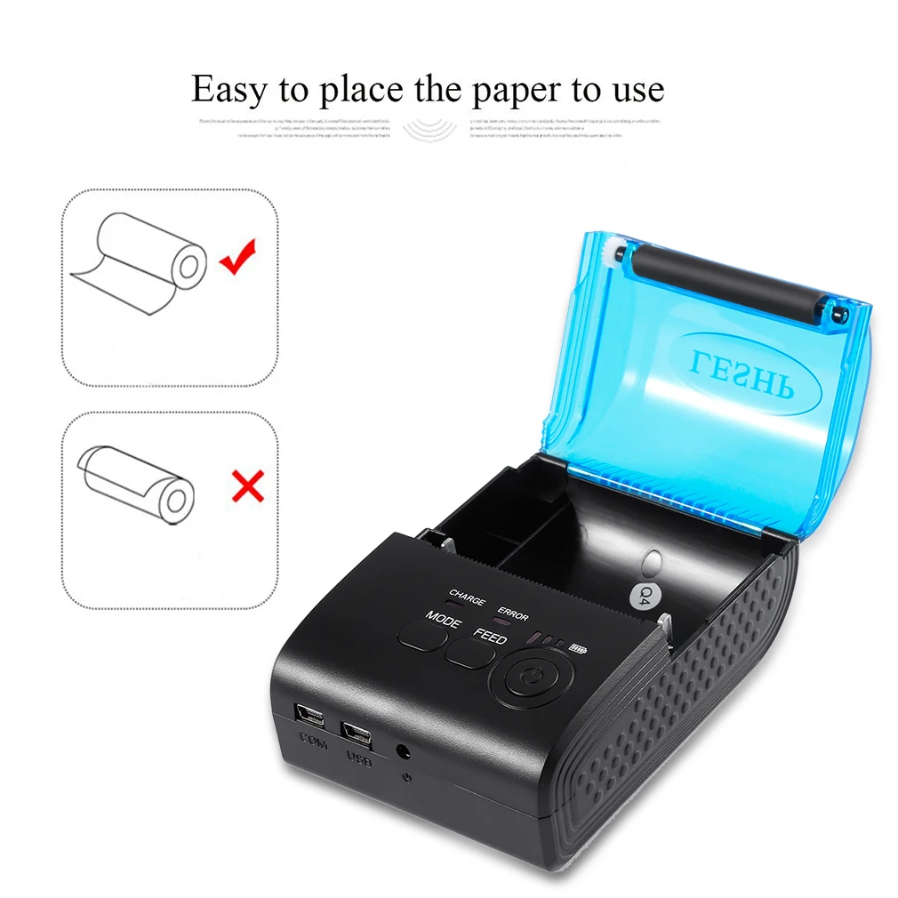 

Lightweight 58mm Mini Portable 4.0 Wireless Receipt Thermal Printer for IOS for Android for Windows USB POS Printer