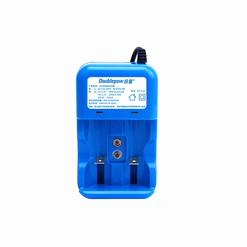 Acheter 2 slots Doublepow DP K32 LED multifonctionnel intelligent chargeur rapide + 1.2 V AA AAA D C 9 V 700 10000 mAh rechargeable batteries