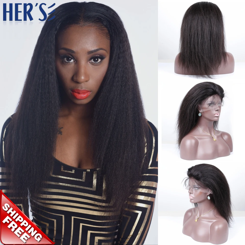 Yaki Staight Lace Front Wigs Full Lace Human Hair Wigs Light Yaki