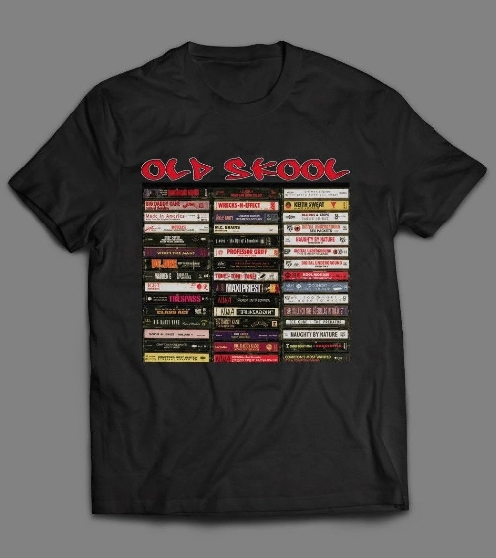 Cassette Tapes Boom Box Mashup Art Oldskool Custom Summer Fashion Teen Male Short Sleeve Pattern O-Neck Hipster T Shirt |