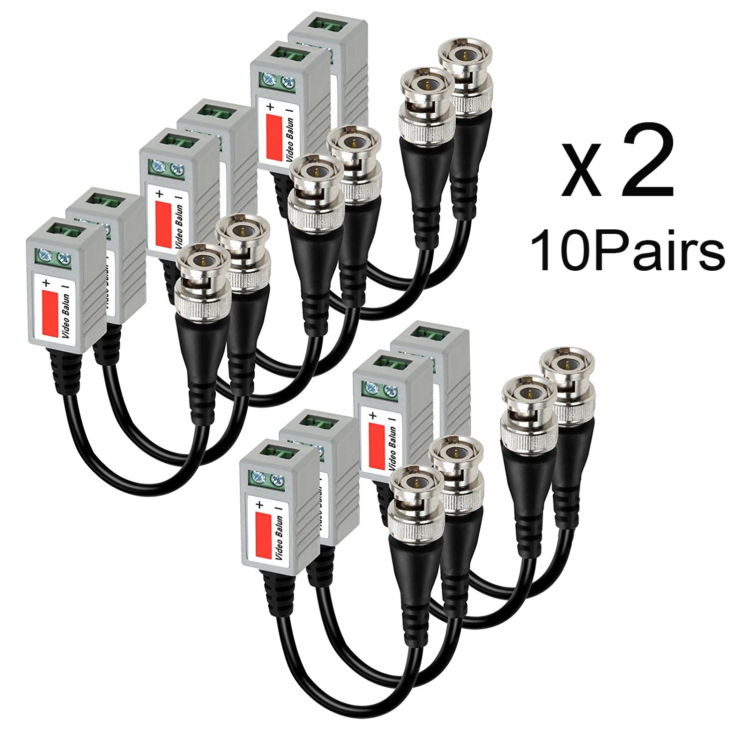

10pair 20pcs/Lot Twisted Video Balun Passive Transceivers UTP Cable Cat5 CCTV