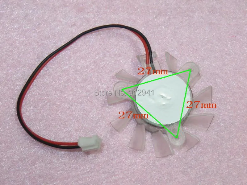 

40mm Graphics / Video Card VGA Cooler Fan Replacement 27mm x 27mm x 27mm 2Wire 2Pin Connector