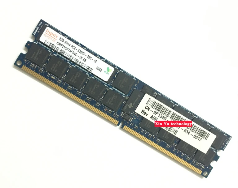 ل هاينكس 4 جيجابايت 8 جيجابايت 2rx4 ecc reg خادم ذاكرة رام ddr2 667 ميجا هرتز PC2-5300P ضمان عمر