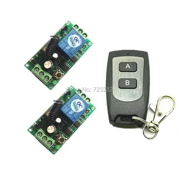 

DC12V 24V Remote Control Switch Automatic Door Operators Receiver 2 Transmitter Learning Code Momentary Toggle Latched 315/433MH
