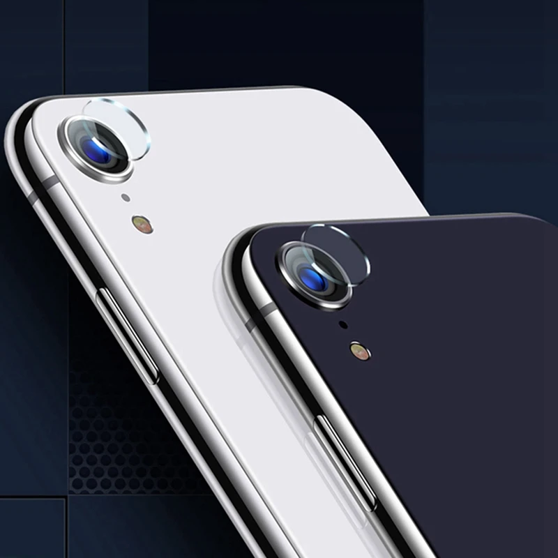 Защитное стекло для iPhone XS XR X объектива камеры + металлическое заднее кольцо