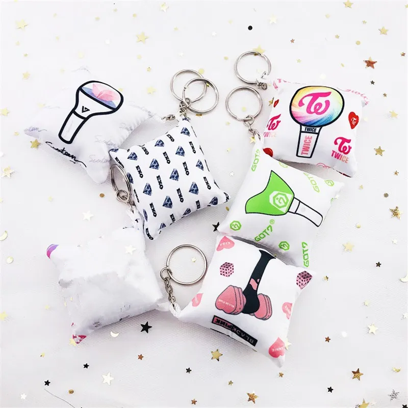

LU6548 Youpop Blackpink Kpop Album Senventeen EXO GOT7 Twice Pillow Keychain Accessories Key Chain Key Ring Pendant Keyring
