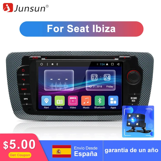 Junsun Android 7,1 автомобильный DVD Rdio для сиденья Ibiza 6j 2009 2010 2012 2013 gps навигации 2 Din экран Радио Аудио мультимедийный плеер