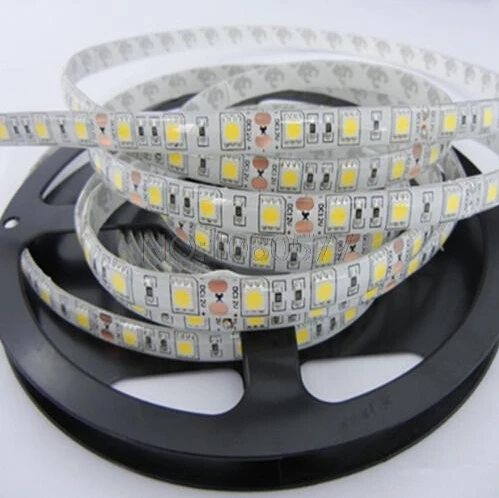 5m/reel 5050 LED strip Waterproof 300 LED 12V SMD 5050 LED flexible strip 60 led/m White/ Warm white/ Yellow/ Red/ Green/ Blue