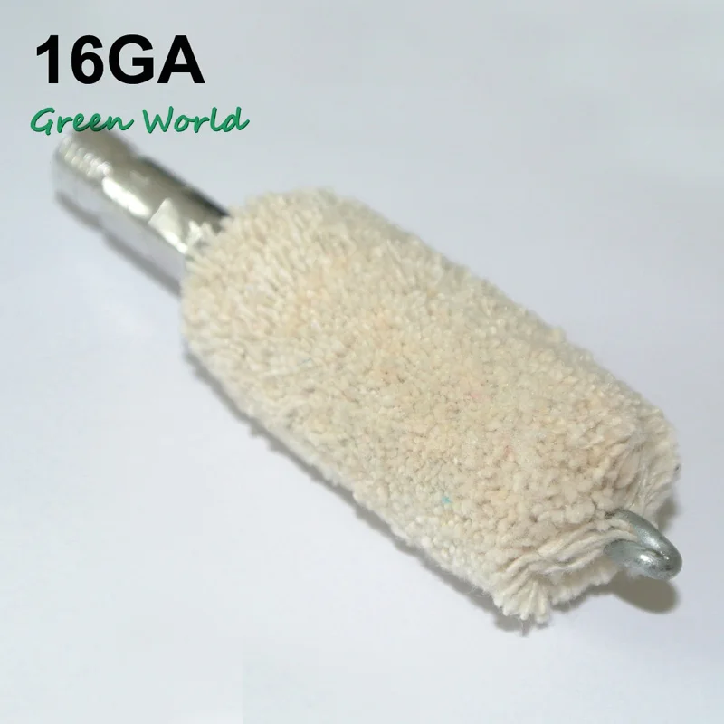 

Green World 5pcs/lot 16ga Mop Brush ,Cotton Swab,Gun Clean Brush for Shotgun Thread 5/16"-26T