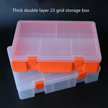 

Thickening double hardware parts box electronic component box tool box accessories sorting Lego storage box