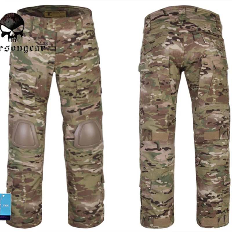 Мужские военные Airsoft Combat bdu брюки EMERSON Tactical Gen2 брюки с наколенниками Multicam MC EM6992 CB MC ACU MR