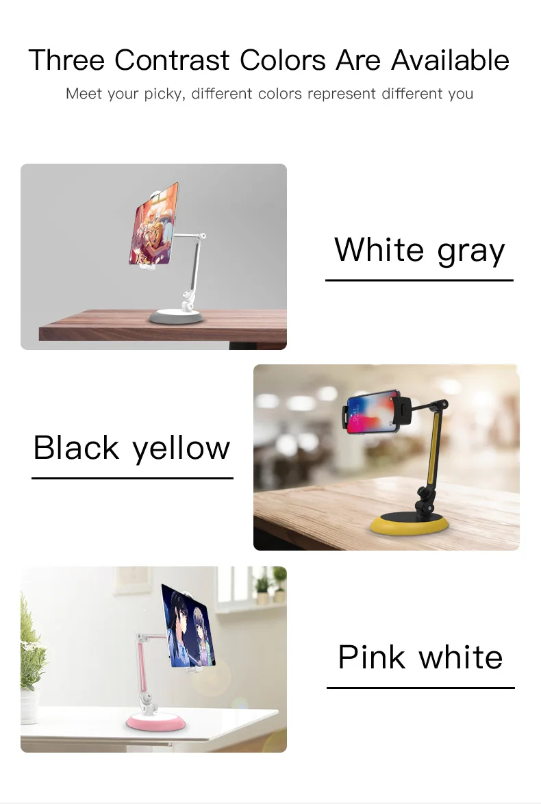 Flexible Desk Bed Mobile Phone Tablet Mount Holder (3)