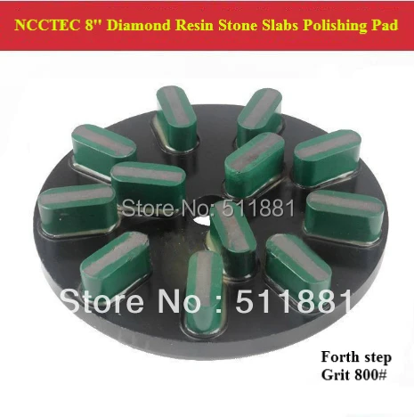[4th шаг] 8 ''200 мм NCCTEC хорошее алмаз Полировка площадкой для камня плит | смолы гранита Базальт плиты шлифовальные инструменты | 12 сегментов