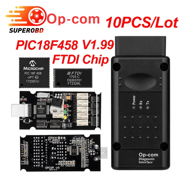 Диагностический инструмент Opcom 10 шт. V1.65 V1.70 V1.78 V1.99 op com obd2 считыватель кодов opel